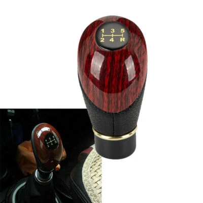 1X For Ford Ranger 1988-2011 5 Speed Black Shift Knob Gear Stick Shifter Leather - Image 1 of 4