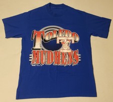 Vintage 90s Trench Toledo Mud Hens MiLB Large Logo T-Shirt Adult M/L