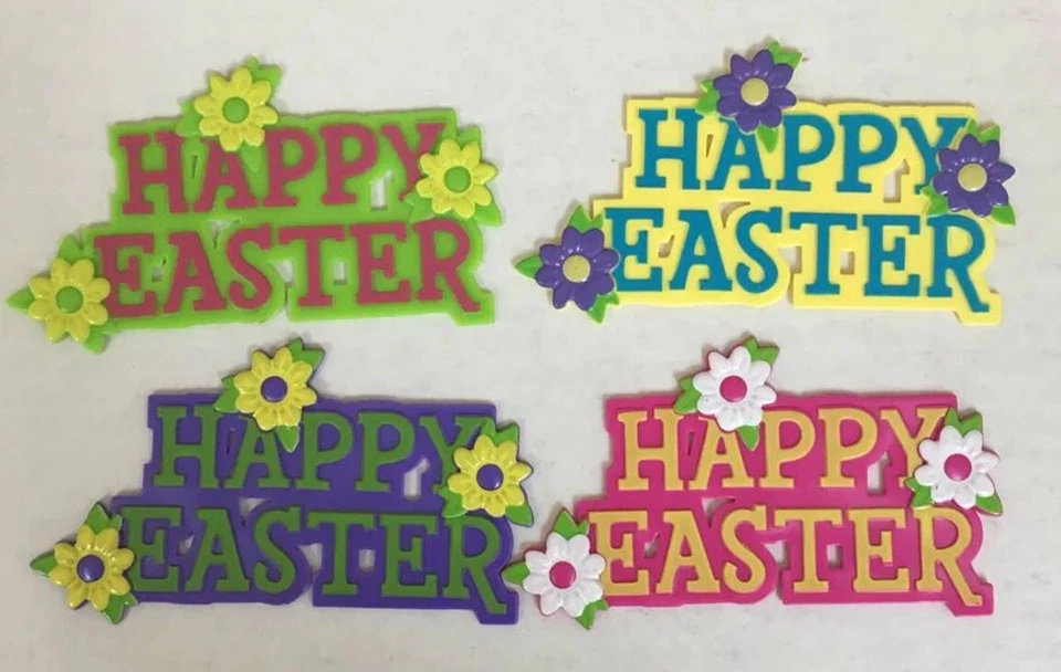 Layon Happy Easter Floral Cake Topper Decoration Bag Of 72 - Image 1 of 4