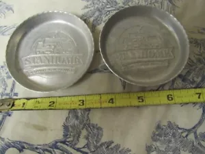 (2) Vtg. Promo Stanley Home Products "Stanhome" Cast Aluminum Coasters ?? - Picture 1 of 6