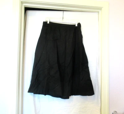 Falda lana negra, bolsillo para llaves, 34" cintura, c. años 60 Foto 1 de 4