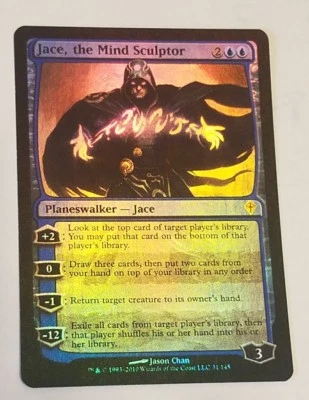 1x Jace, the Mind Sculptor Foil NM-SP Worldwake MTG x1 - Image 1 of 4