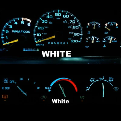 KIT LED Blanco Para Silverado Tahoe Suburban GMC 1995-99 CHEVY CLUSTER + Climatizador Foto 1 de 4