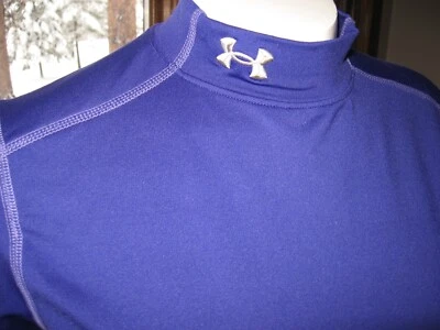 Under Armour Feminino Roxo Coldgear Simulado Gola Alta Equipamento Frio Montado Pequeno Pequeno Pequeno - Imagem 1 de 4