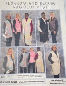Gilet raggedy Blossom And Bloom modello Linda Lee Designs taglie XSmall - 3XL - Foto 1 di 5