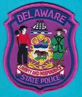 DELAWARE STATE POLICE SHOULDER PATCH PINK