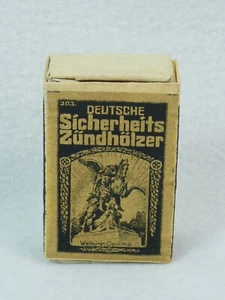 alte Sicherheits-Zündhölzer Walküren Denkmal Streichholzschachtel 1930er antik 3 - Bild 1 von 3