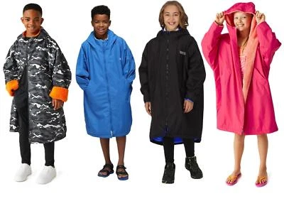 Regatta Kids Spirit Of Adventure Hooded Waterproof Warm Drying Changing Robe