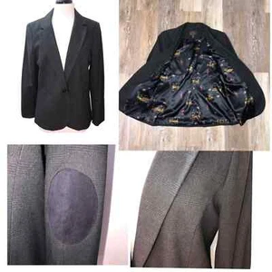 Fenn Wright Manson Gray Glen Plaid Tailored Blazer Large NWOT - Picture 1 of 11