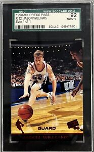 1998-99 PRESS PASS #R12 JASON WILLIAMS SGC 8.5 92  1/1  SOLO ONE OF ONE