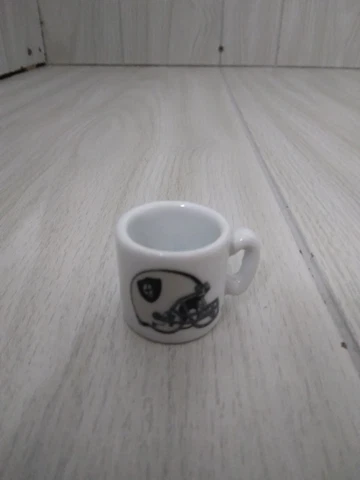 Vintage NFL Mini Coffee Cup Mug Los Angeles Raiders 1.25" Collectible Miniature Cover