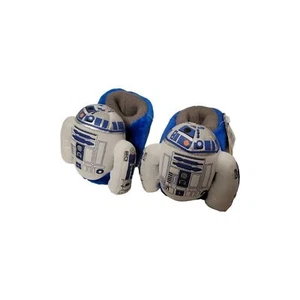 Star Wars R2D2 Slippers Unisex 7/8 Medium White Blue New With Tags - Picture 1 of 3