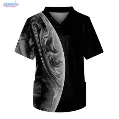 Camisetas Médicas para Hombre Estampadas Cuello en V Funcionamiento Unifrom con Bolsillo Foto 1 de 4