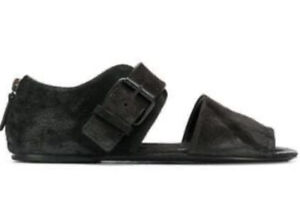Marsell Buckle Sandals Black Suede 38.5