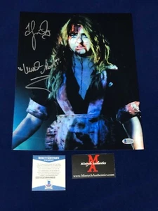 FOTO SCOUT TAYLOR-COMPTON AUTOGRAFATA FIRMATA 11x14 ROB ZOMBIE HALLOWEEN BECKETT - Foto 1 di 2