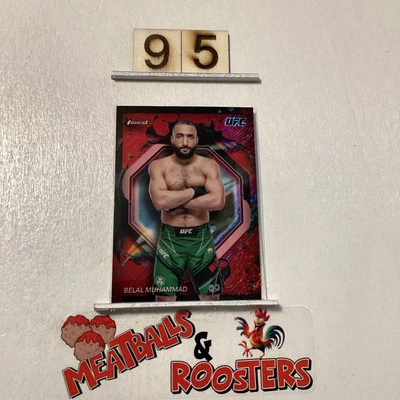 2024 Topps Finest UFC Belal Muhammad #257 Rare Red shimmer Refractor - Image 1 of 3