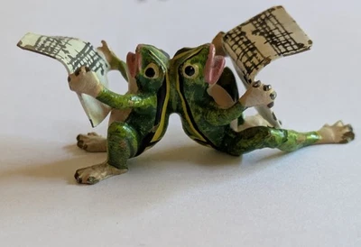 wiener bronze Frösche mit Notenblätter - Bild 1 von 4