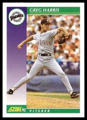 1992 Score Greg Harris San Diego Padres #378 - Image 1 of 2