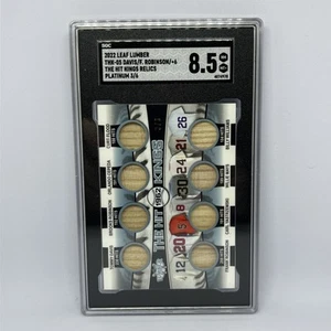 2022 Leaf Lumber Mays Robinson Cepeda Hit Kings Relics Platinum 3/6 SGC 8.5 - Picture 1 of 2