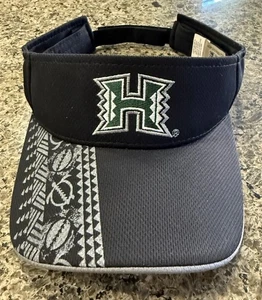 Uni Hawaii Rainbow Warrior Visor NCAA Headwear Hat KOP Distributor Black Hawai’i - Picture 1 of 12