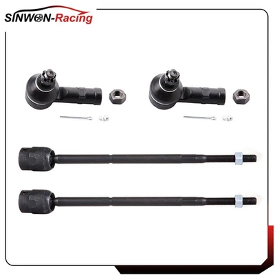 Eslabones de extremo de barra de amarre exterior interior delantero 4 piezas para Ford Escort 1991-2001 2002 2003 Foto 1 de 4