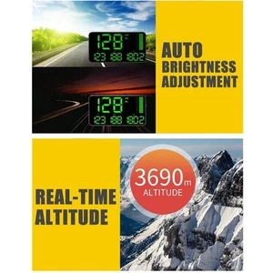 High Quality Head-Up Display HUD Accessories Alarm Digital For Motorcycle - Picture 1 of 12