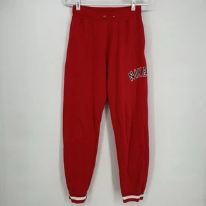 Nike Pants Boys Extra Large Red JR Air Spellout Tapered Athletic - Picture 1 of 13