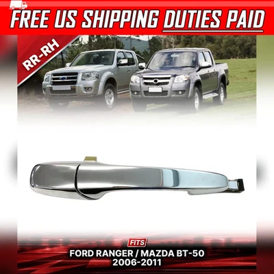 Manija de puerta exterior cromada trasera derecha para Ford Ranger Mazda BT-50 2006-2011 Foto 1 de 4