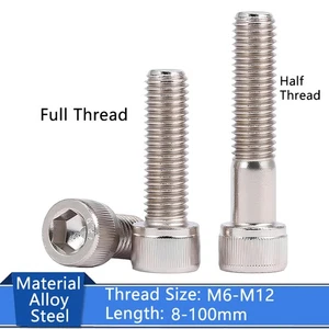 M6-M12 Socket Head Cap Screws Full/Half Thread Allen Bolt Alloy Steel 12.9 Grade - Picture 1 of 45