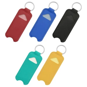 5 Pcs Lip Balm Sleeves Makeup Bag Keychain Holder Lipstick Pouch - Picture 1 of 12