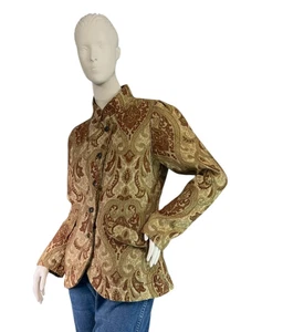 Prairie Underground Spencer Jacke Gobelin Brokat in Gold Rost 190 $ Größe Small - Bild 1 von 10