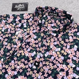 Bad Birdie Golf Polo Shirt Mens Large L Whistling Straight Floral Embroidered - Picture 1 of 13