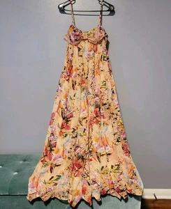 NWT Minuet Silk Abstract Pleated Floral Dress - Picture 1 of 8
