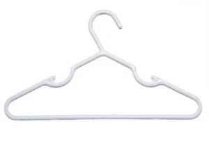 Delta Children 100 Pack Infant Toddler Plastic Clothing Hangers White For Shirts - Picture 1 of 6