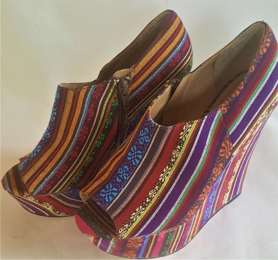 Tacones plataforma cuña Steve Madden Pammy multicolor talla 7,5 Foto 1 de 4