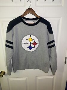 Women's Mitchell And Ness Throwbacks Pittsburgh Steelers Crewneck Sweater Size L