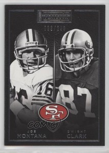 2015 Panini Playbook /299 Dwight Clark Joe Montana #33 HOF