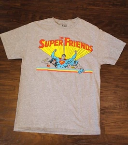 DC Comics, The Super Friends Grey Tee Shirt by Loot Wear Youth Size Large - Picture 1 of 4
