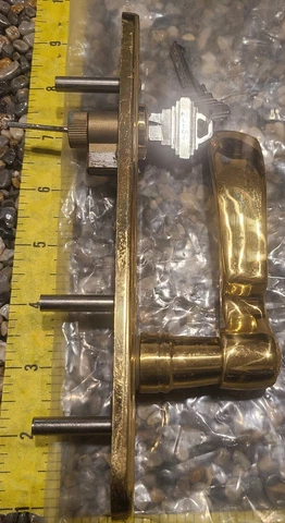 Entry Door Lock With Keys Gold Cover