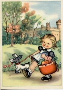 MARIAPIA Serie Completa di 6 cartoline Bambini PC Circa 1940 - Imagen 1 de 7
