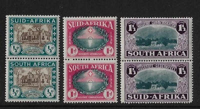 Sudáfrica semi--pares postales sg 82-84/Scott B9-B11, MHR. CV £55 (aa795 Foto 1 de 3