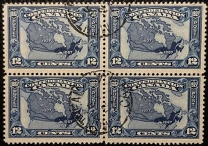 MAPA CANADÁ Nº 145, 60 ANIVERSARIO DE CONFEDERACIÓN, EN MUY BUEN ESTADO USADO BLOQUE CDS, (KF27) - Imagen 1 de 2