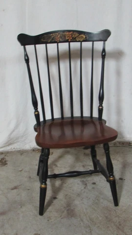 Hitchcock Farmhouse  Side Farmhouse Chair Black Desk Cover