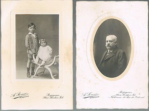 Lot of 2 family photos of A. Serenin Bordeaux Perpignan & Narbonne circa 1900 - Picture 1 of 1