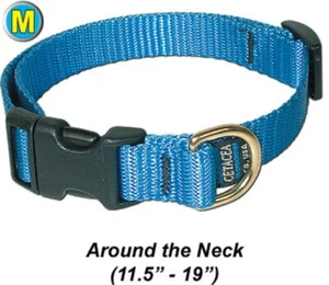 Dog/Pet Collar, Adj. Quick Release - Medium 11.5-19" - PTC34AQR1 - Silver - Picture 1 of 2