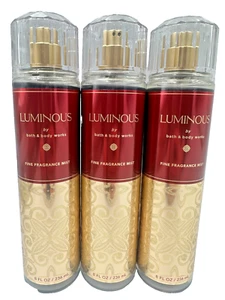 Bath & Body Works LOT of 3 Luminous Fine Fragrance Perfume Mist Spray 8 oz - Picture 1 of 2