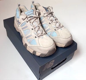NEW New Balance 608 v5 Walking Shoes Sneakers Womens Size 6 White Blue Leather - Picture 1 of 8