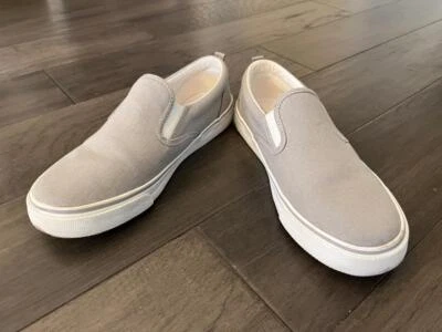 Boys Old Navy Canvas Gray Loafer / Boat Shoes Size 5 M Youth EUC - Imagem 1 de 4