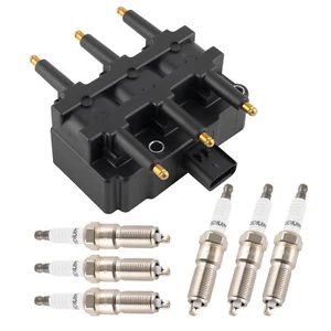 1 Ignition Coil + 6 Spark Plugs For Chrysler Voyager V6 3.3L 01-03 UF305 3381 - Picture 1 of 12