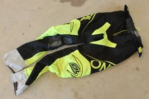 Oneal Motocross Race Pants Black Hi Viz Adult Size 30 Dirtbike MX ATV 2847 Z8 - Picture 1 of 7